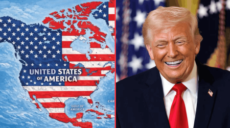 Trump publica amenazante mapa con México y Canadá dentro de Estados Unidos
