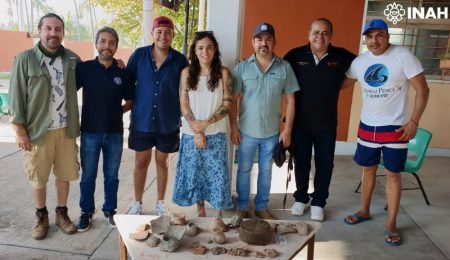 Mar de fondo deja al descubierto vestigios prehispánicos en la costa de Colima